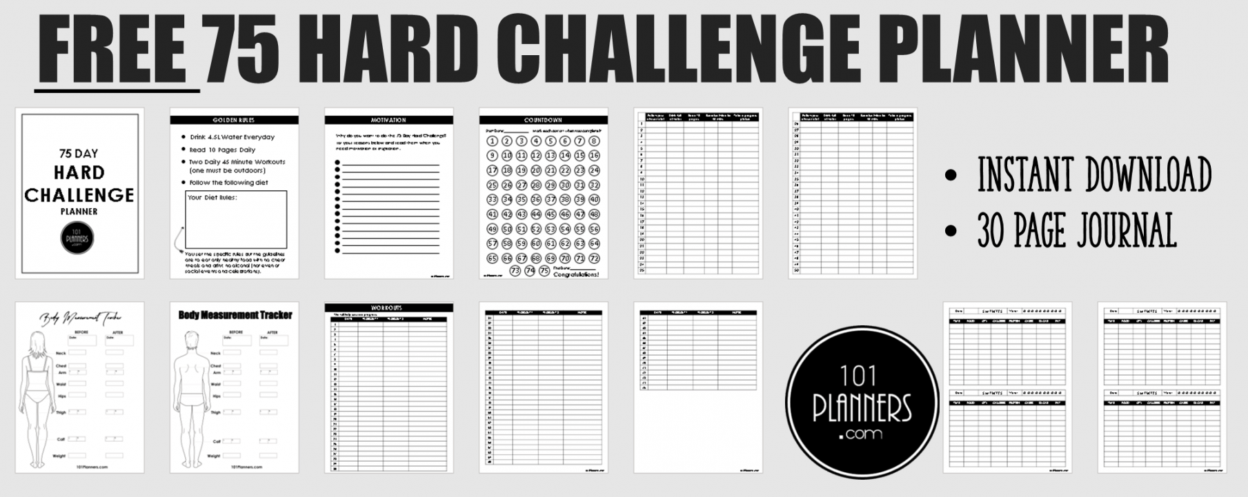 Hard Challenge Rules & PDF Planner  How to Do It!