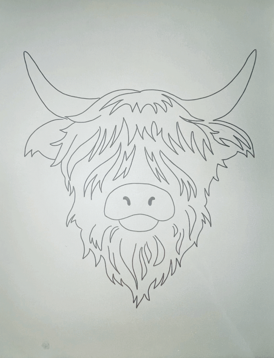 Highland Cow Template — The Quirky Quillers