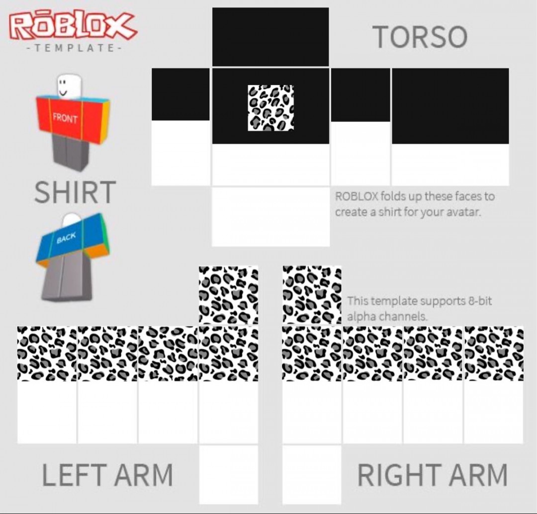 Leopeard roblox shirt (black version)