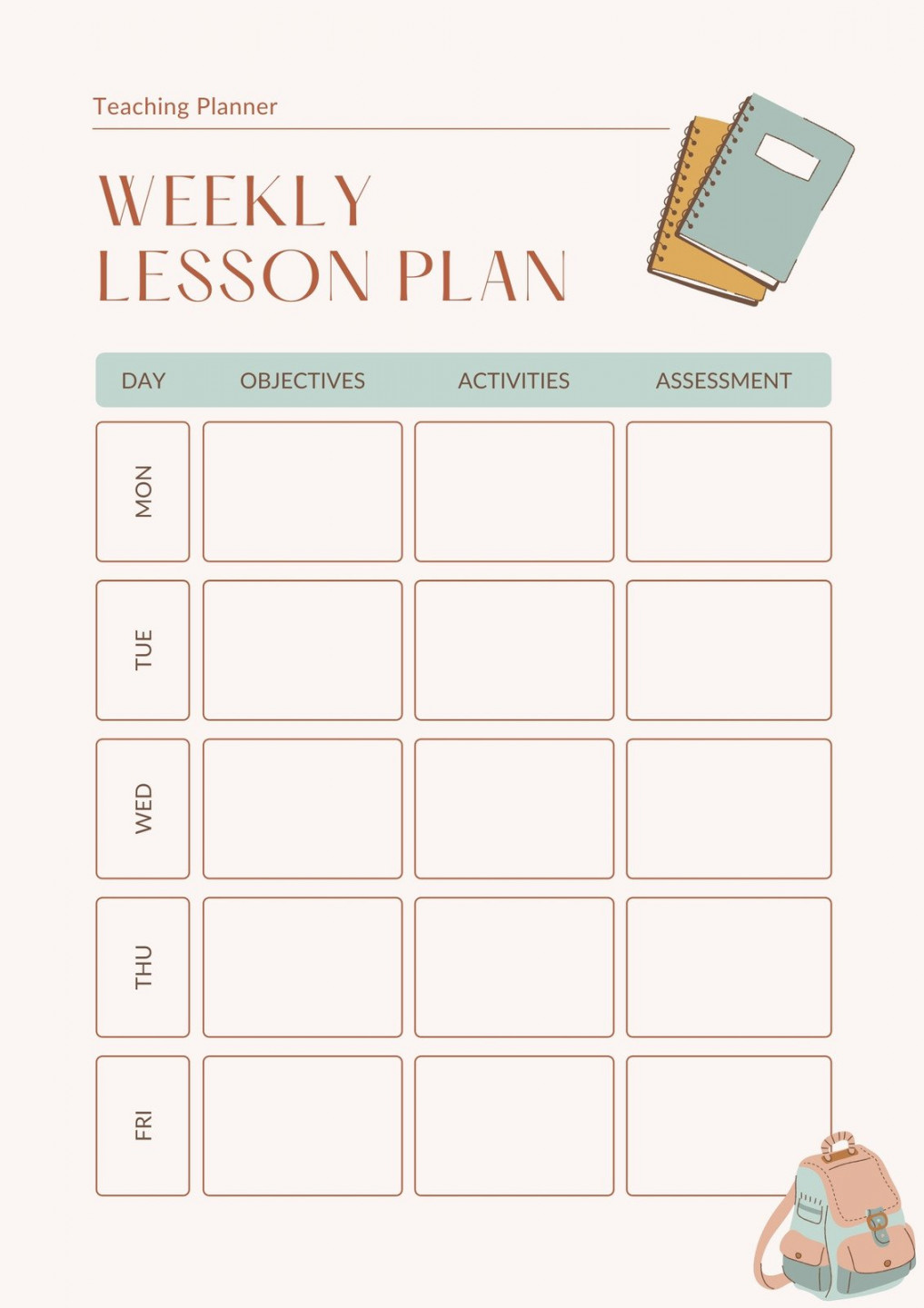 Lesson plan templates you can customize for free  Canva