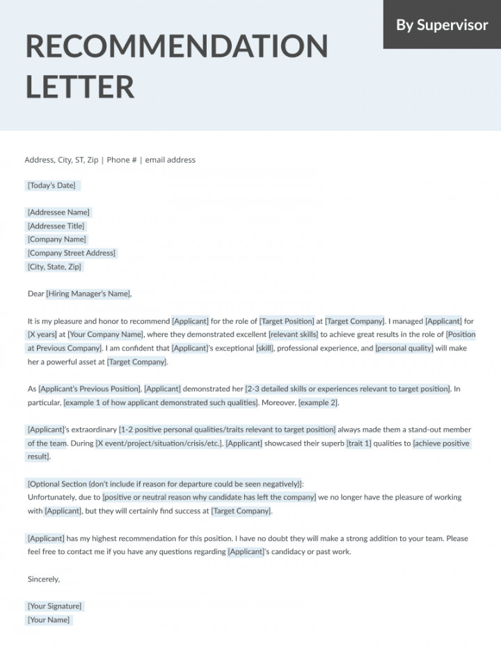 Letter of Recommendation for Employment: Samples & Templates