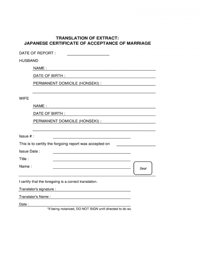 Marriage certificate translation template: Fill out & sign online