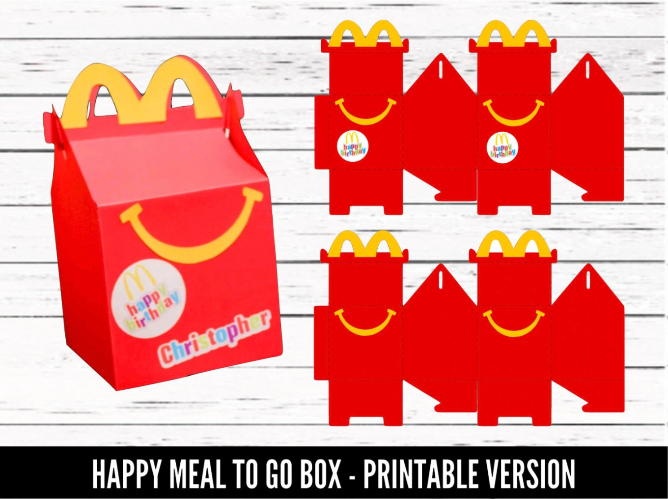 Mcdonalds Happy Meal Box - McDonalds Geschenkbox - digitaler Download