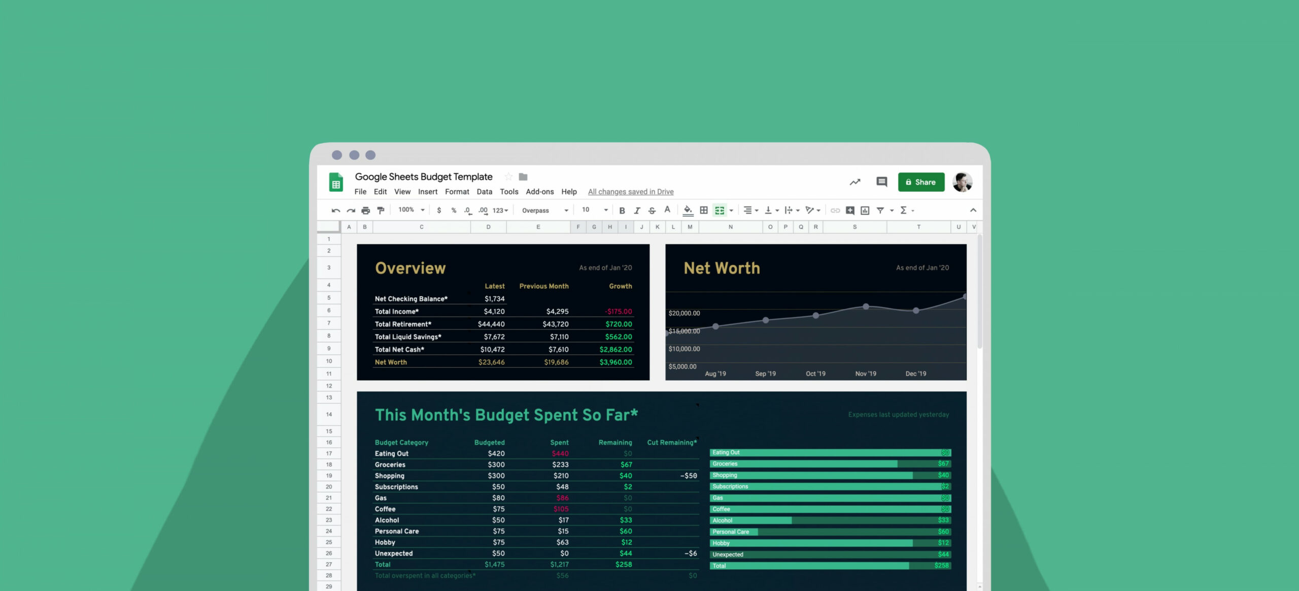 My Google Sheets Budget Template (for Millennials)  regpaq