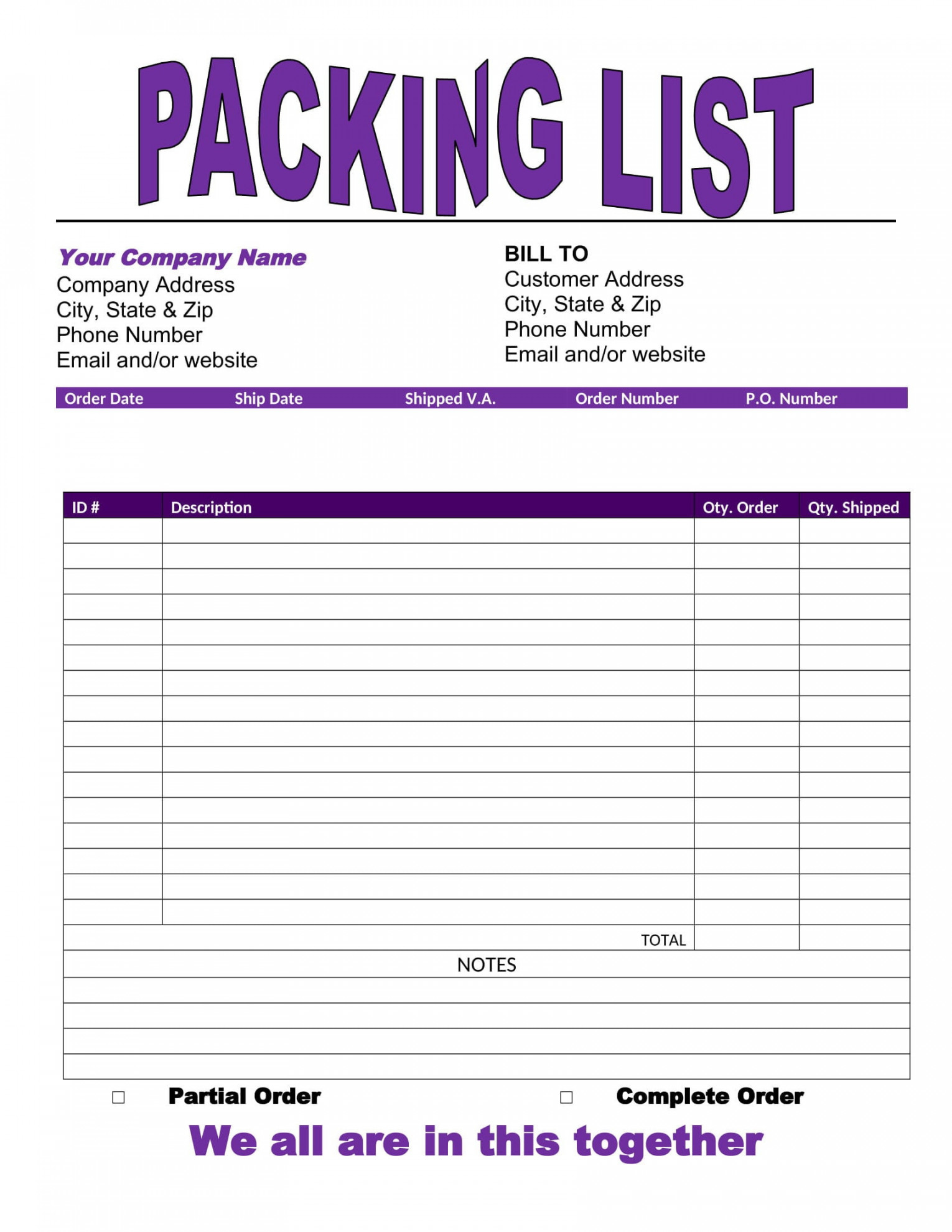 Packing List Template Purple Printable Packing List - Etsy