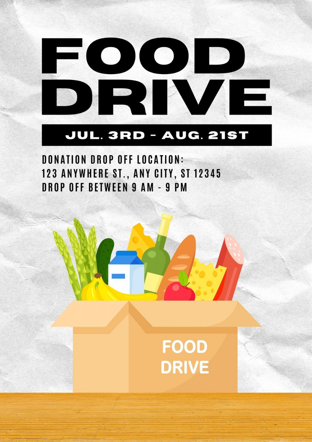 Page  - Free food drive flyer templates to edit and print  Canva