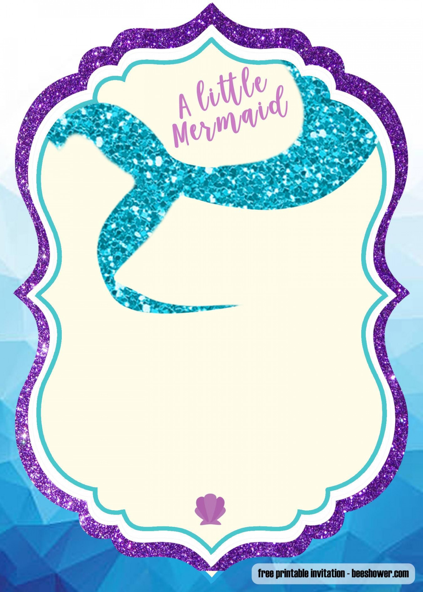 Pin on Mermaid birthday party invitations