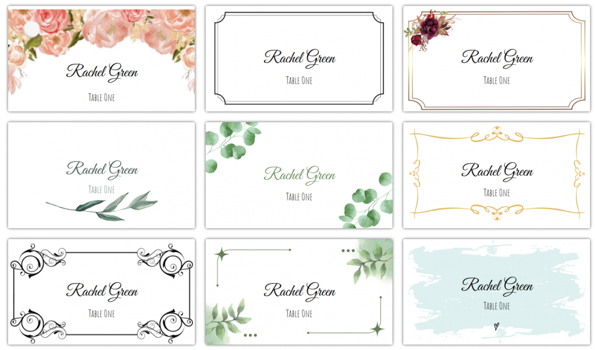 Place Card Me - A Free and Easy Printable Place Card Maker for