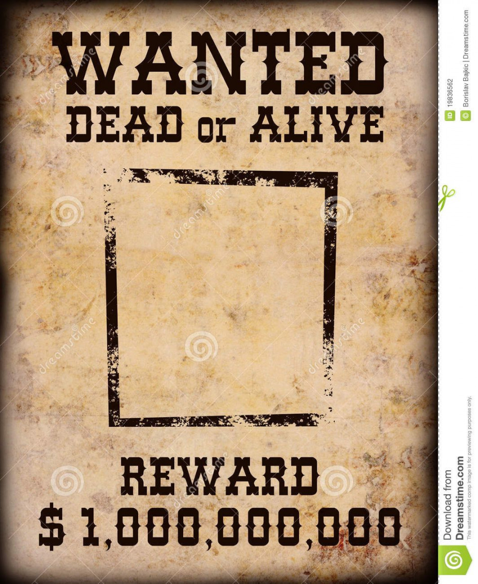 Poster Wanted stock illustration