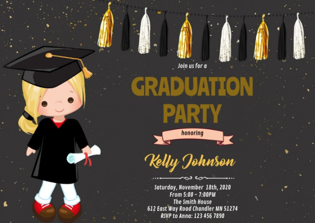 Pre school kids graduation invitation Template  PosterMyWall