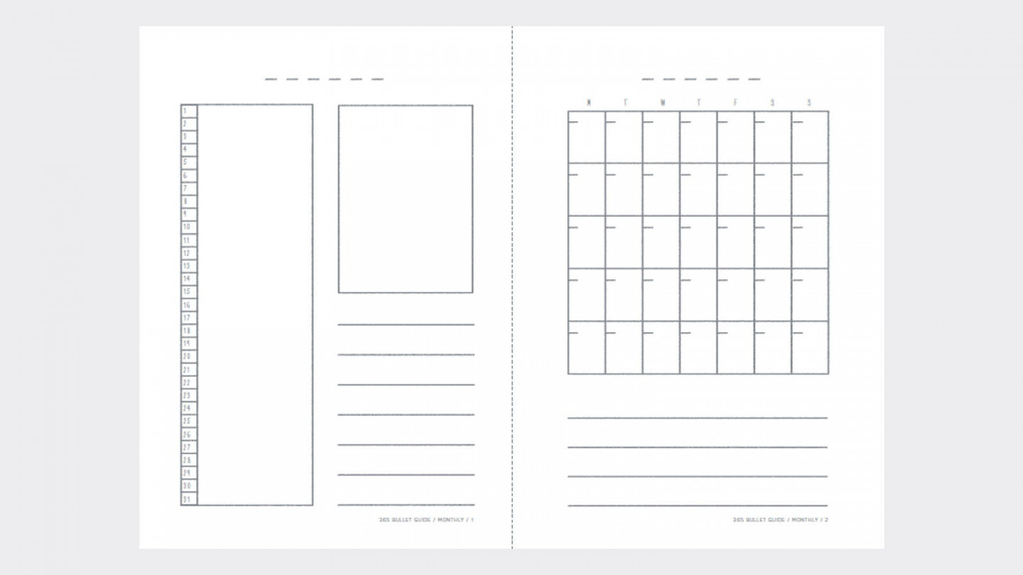 Print these bullet journal diary templates for  from The