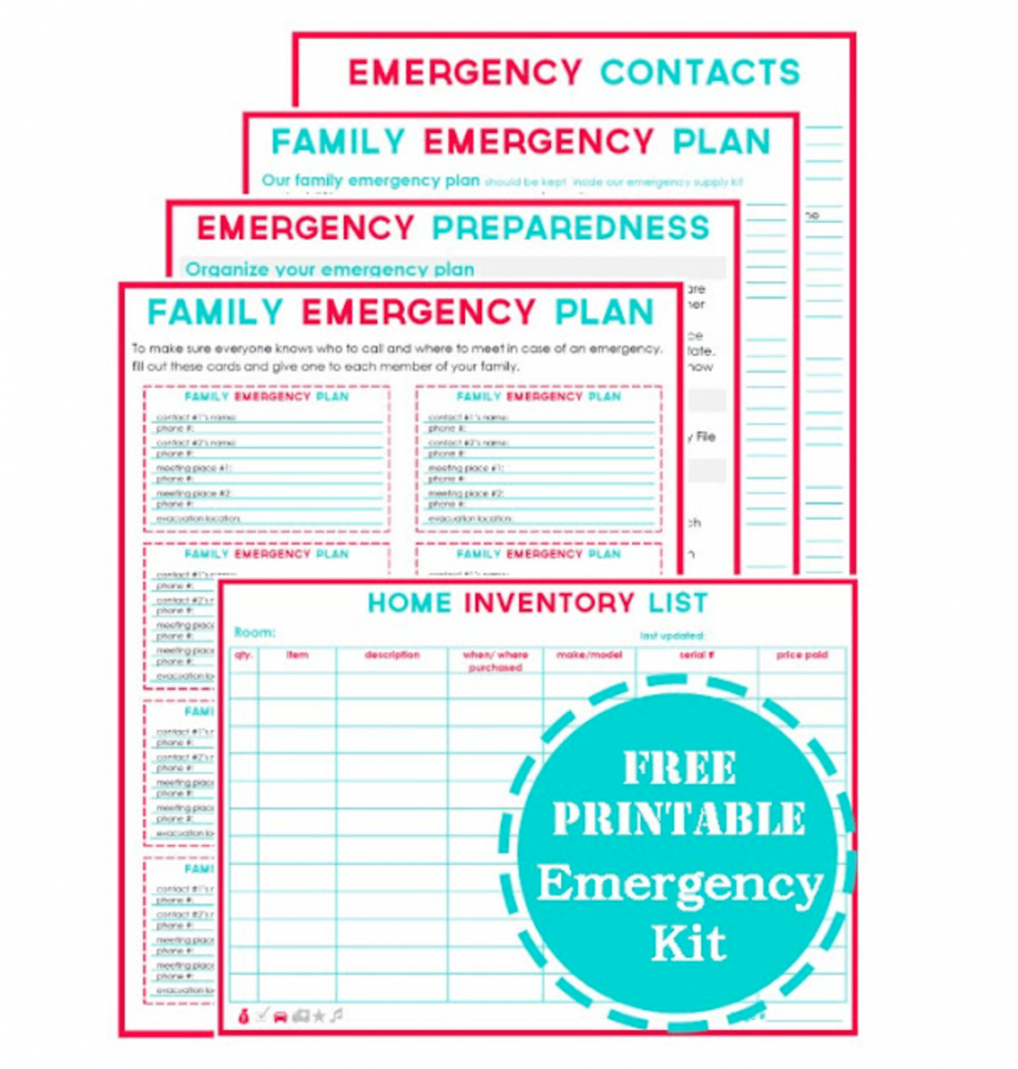 Printable Emergency Plan Templates  Family emergency plan