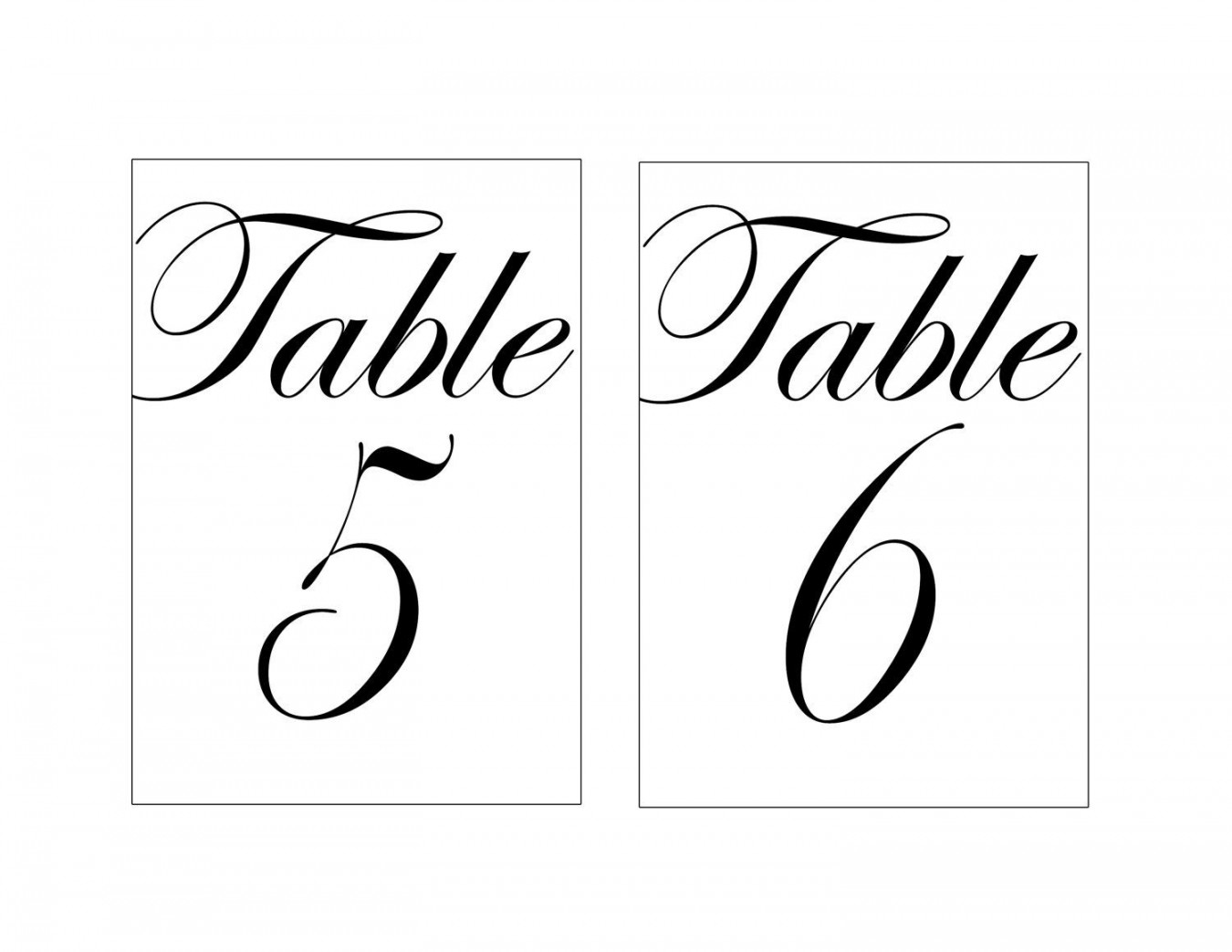 Printable Table Numbers  Printable table numbers, Wedding table