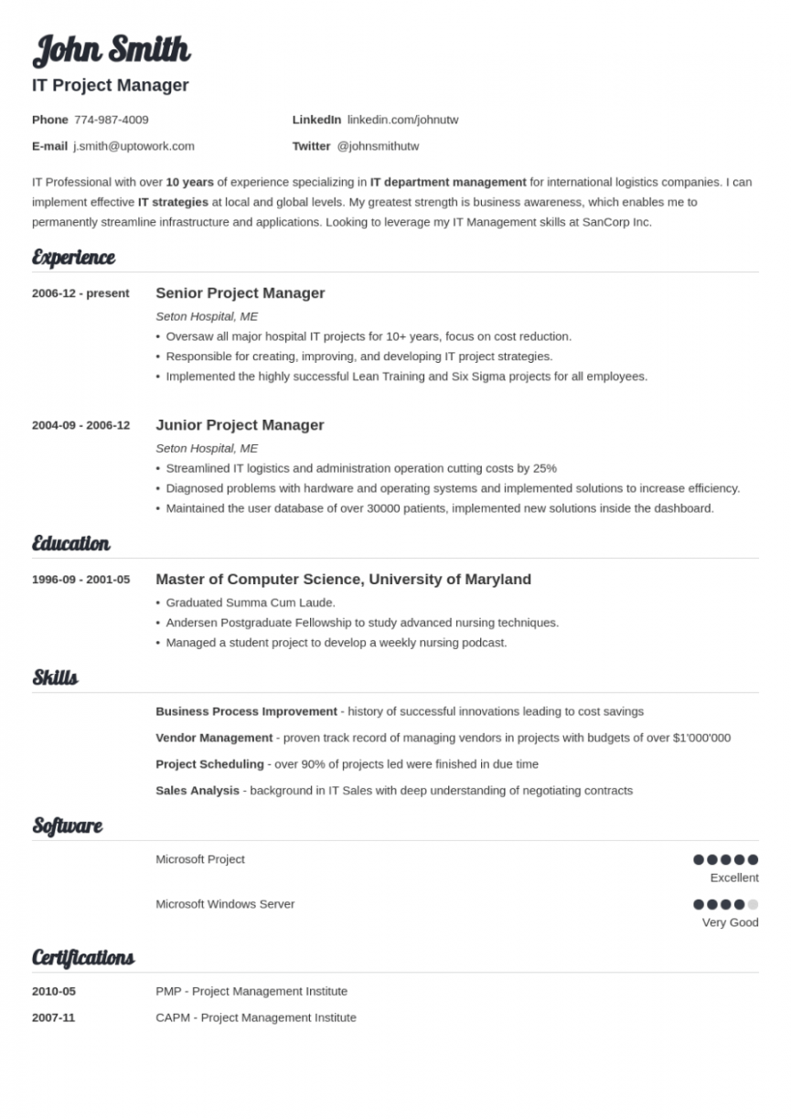 Professional Resume Templates for Any Job [Free TXT]