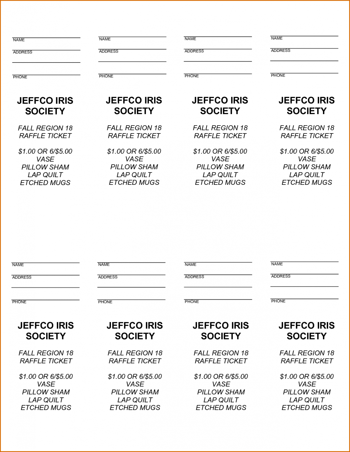 Raffle Ticket Template - FREE DOWNLOAD - Printable Templates Lab