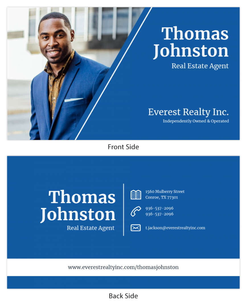 Realtor Photo Real Estate Business Card Template - Venngage