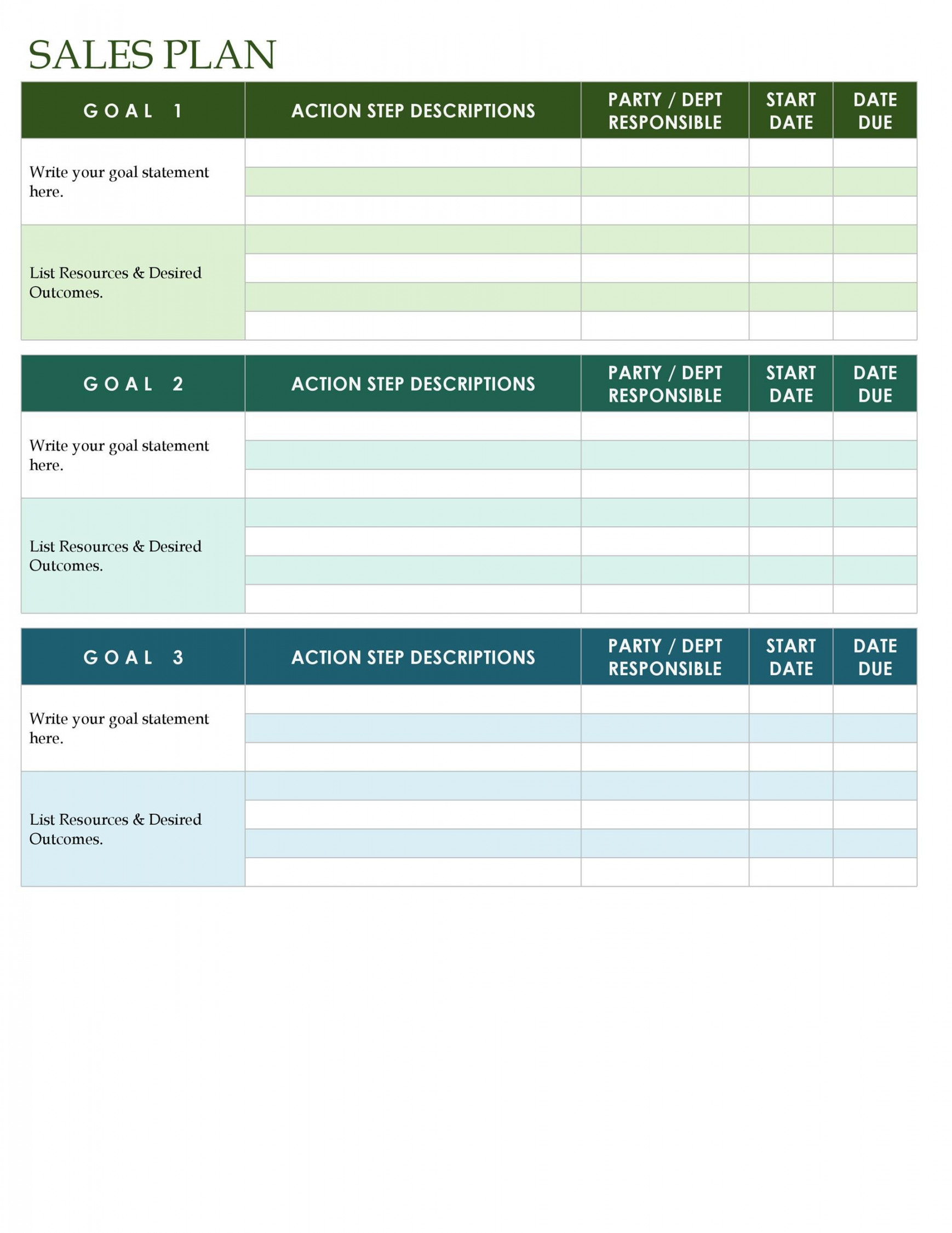 Sales Plan & Sales Strategy Templates [Word & Excel]