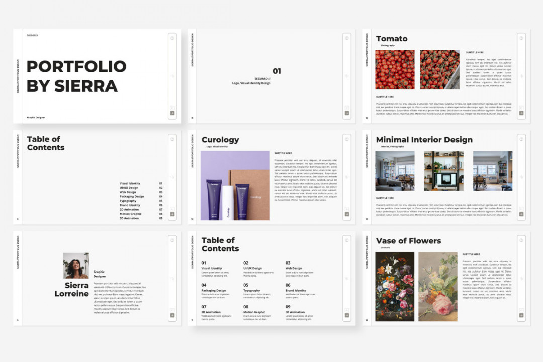 SIERRA Portfolio Google Slides Template  Nulivo Market