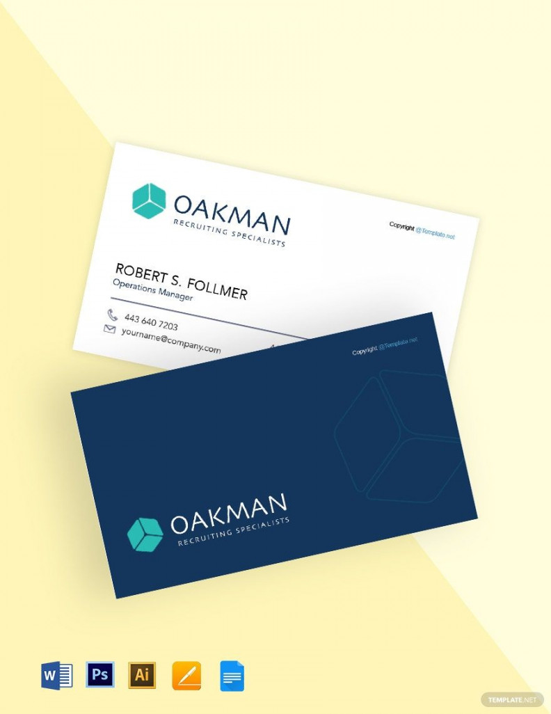 Simple HR Business Card Template - Download in Word, Google Docs