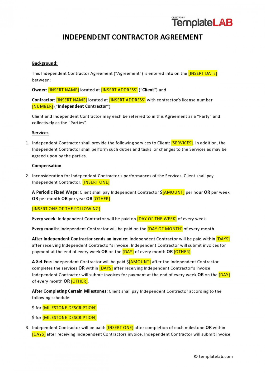 + Simple Independent Contractor Agreement Templates [FREE]