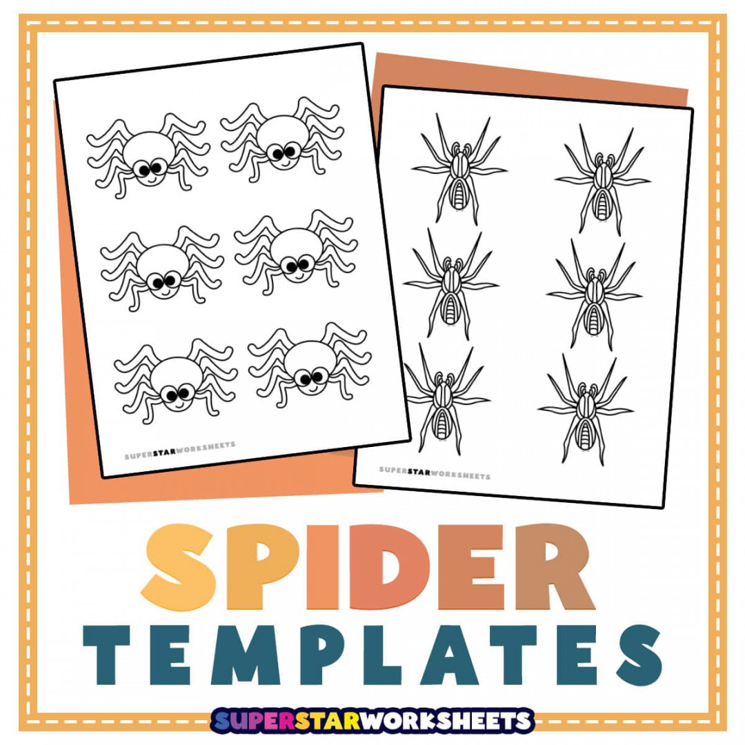 Spider Template - Superstar Worksheets