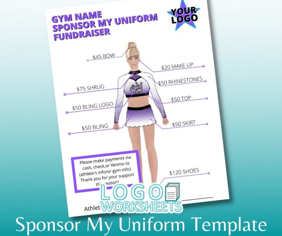 Sponsor My Uniform Template - Etsy