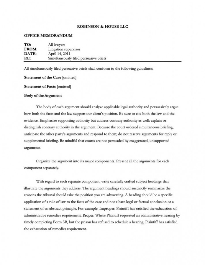 Structure Of A Legal Memorandum - Law Tutors