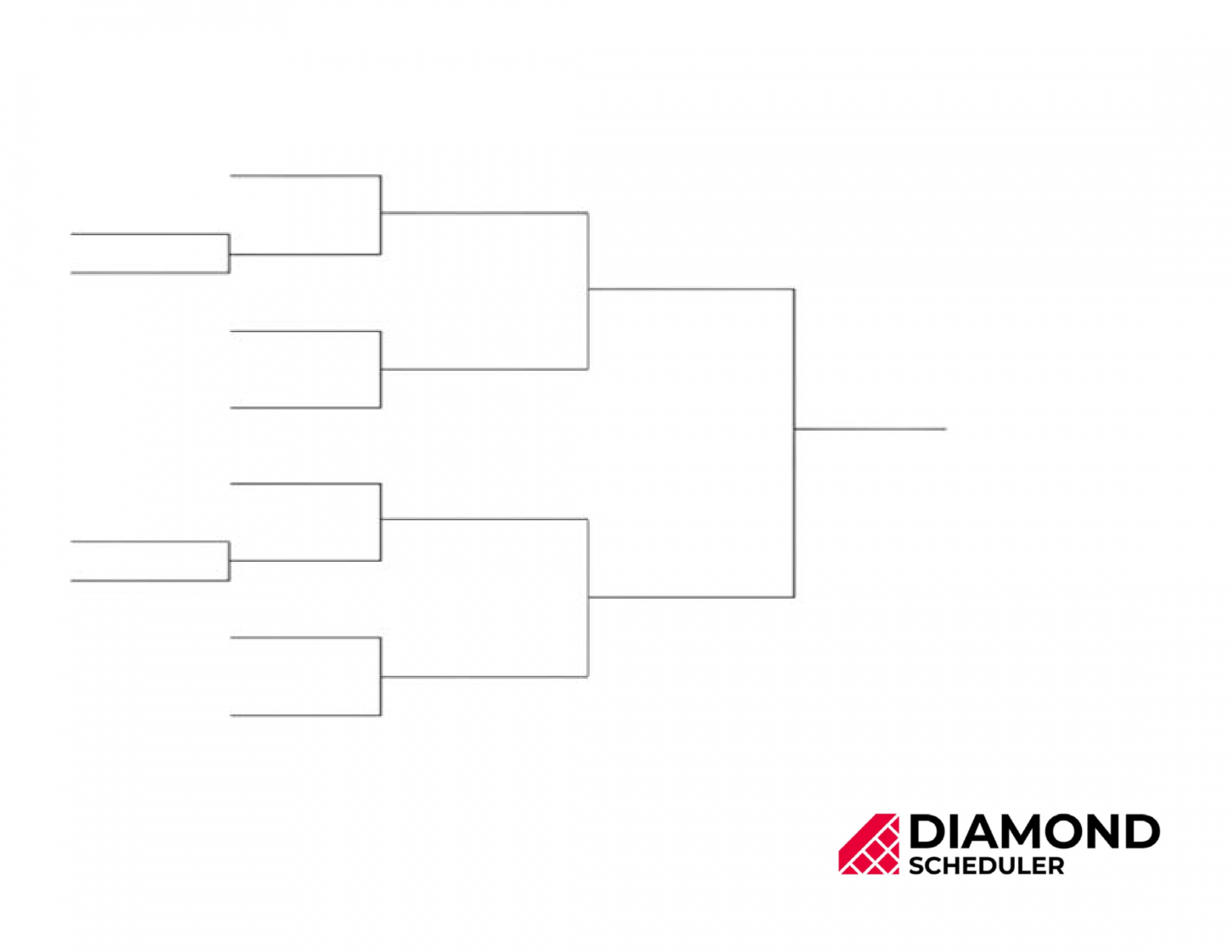 -Team Single Elimination Bracket Printable  Diamond Scheduler