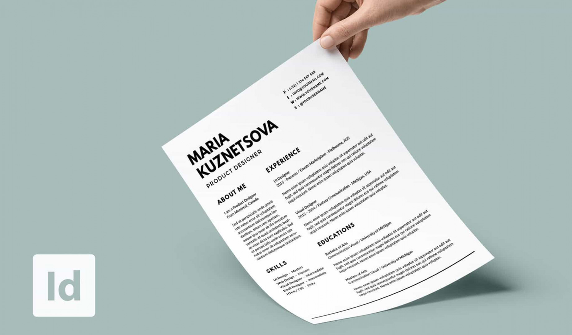 The  InDesign Resume Templates You Need in   Redokun Blog