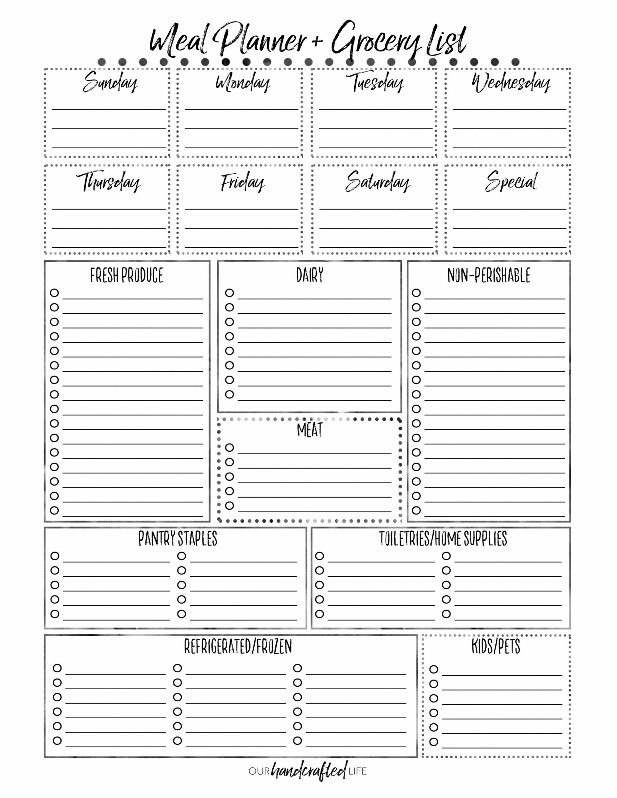 The Most Practical Meal Planner EVER - Our Handcrafted Life