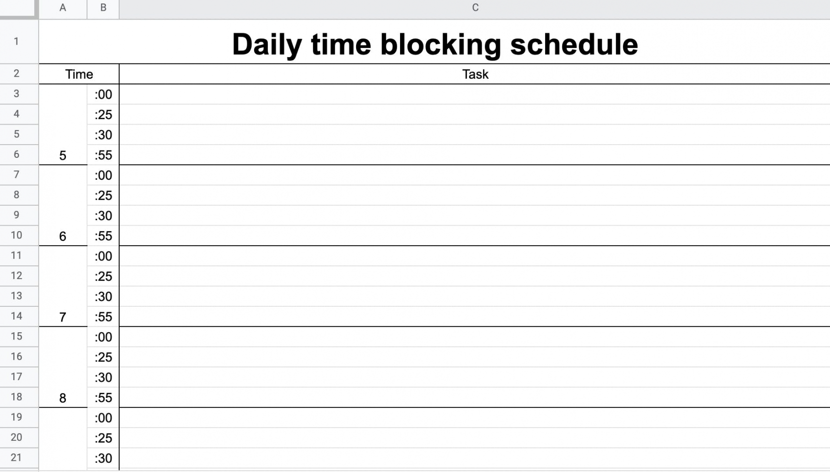 Time Blocking Templates To Stay Productive [Free Download]