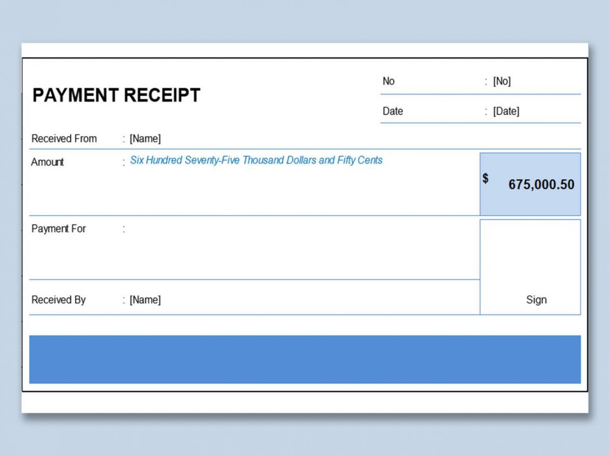 Top  editable payment receipt template free download for Excel