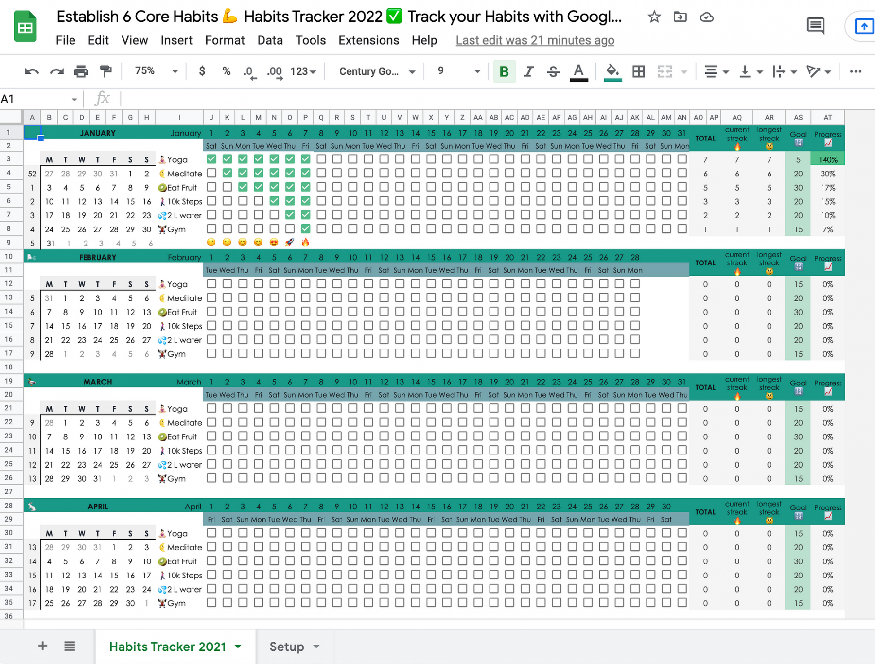 Updated for : How To Track Your Habits in  in Google