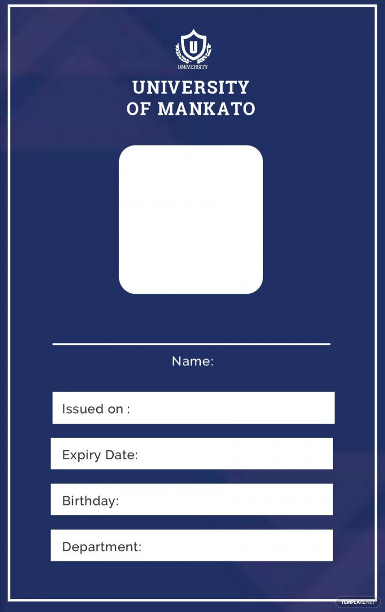 Vertical Blank ID Card Template - Download in Word, Illustrator