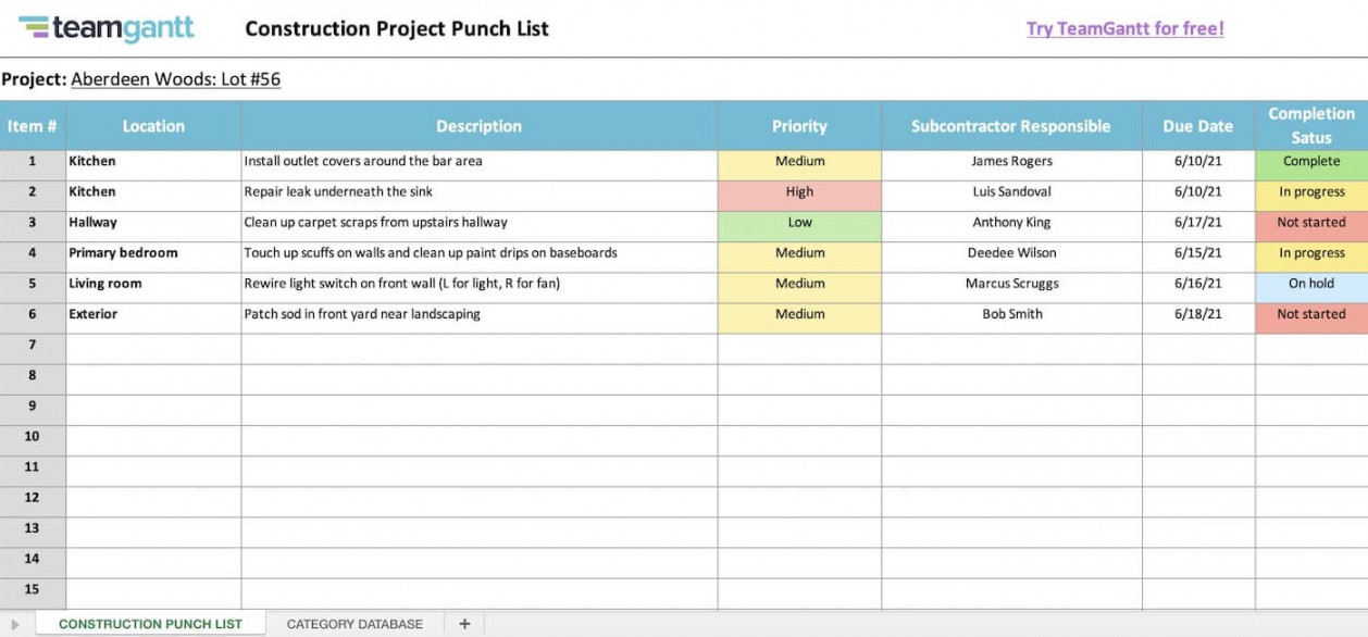 What Is a Construction Punch List?: Definition + Excel Template