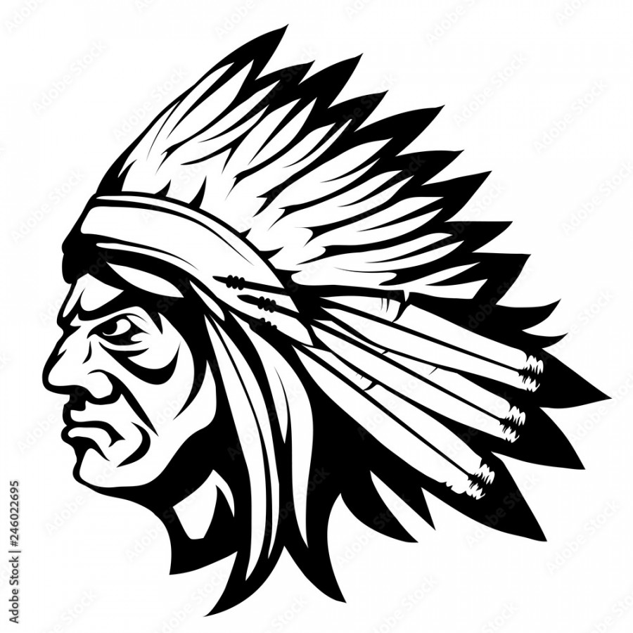 american indian chief, indian face drawing sketch, indian chief