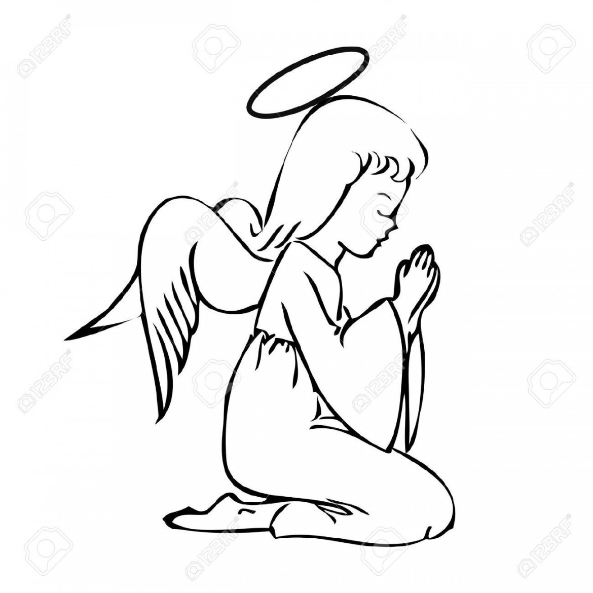 Angel sketch, Jesus art drawing, Angel drawing