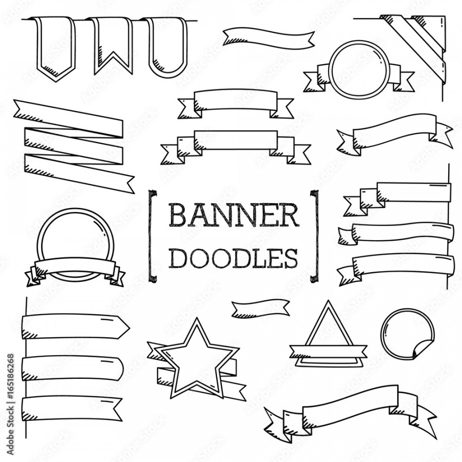 Banner Doodle, Hand drawing styles of Banner