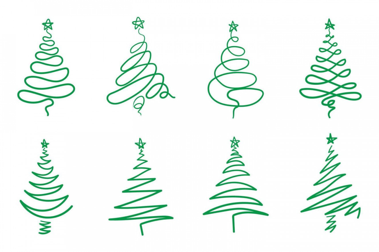 Christmas Tree Outline Vector Art, Icons, and Graphics for Free