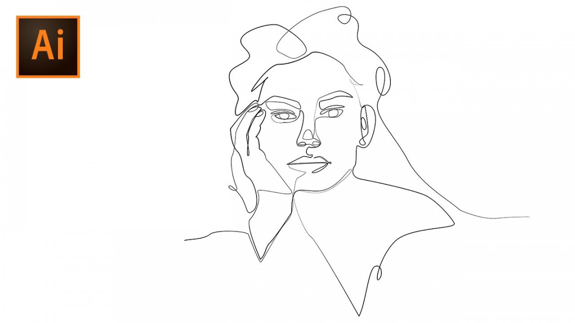 Continuous Line Drawing  Adobe Illustrator Tutorial