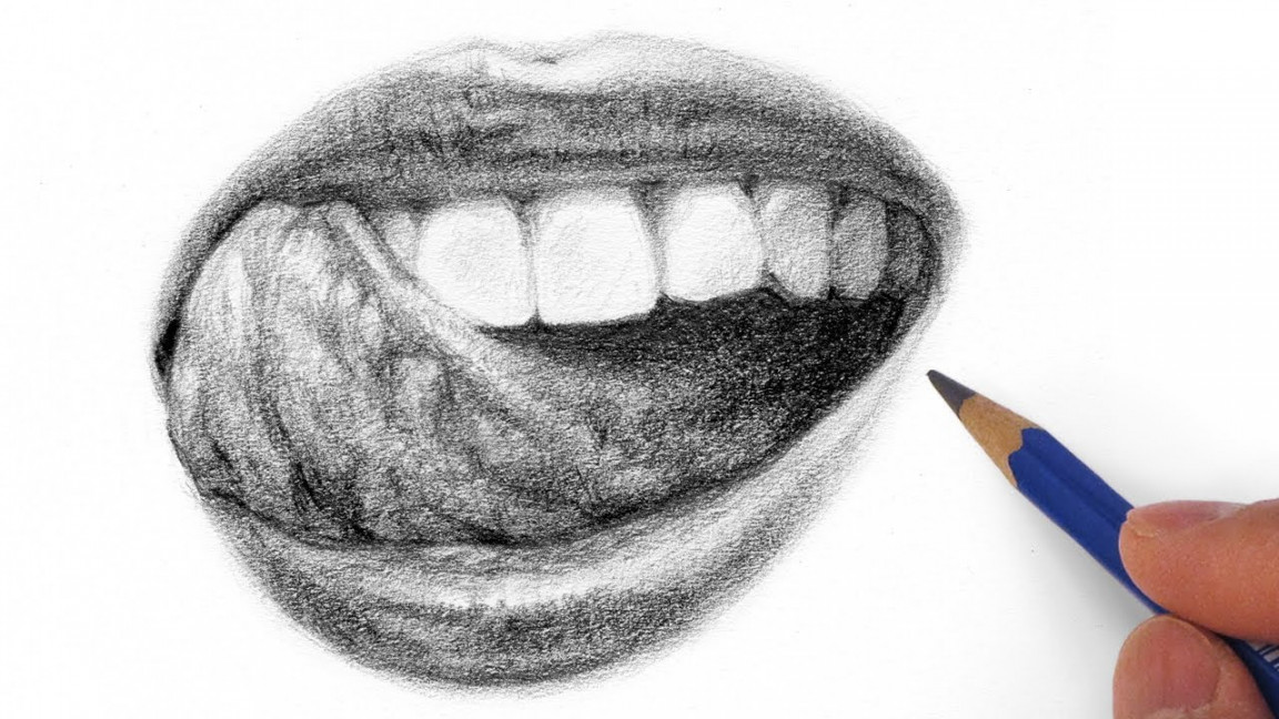 Drawing and Shading an Open Mouth