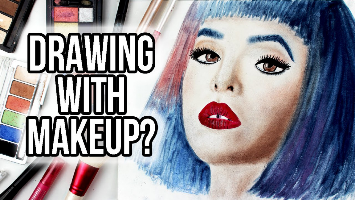 DRAWING with MAKEUP? How to Art Challenge using makeup tools!