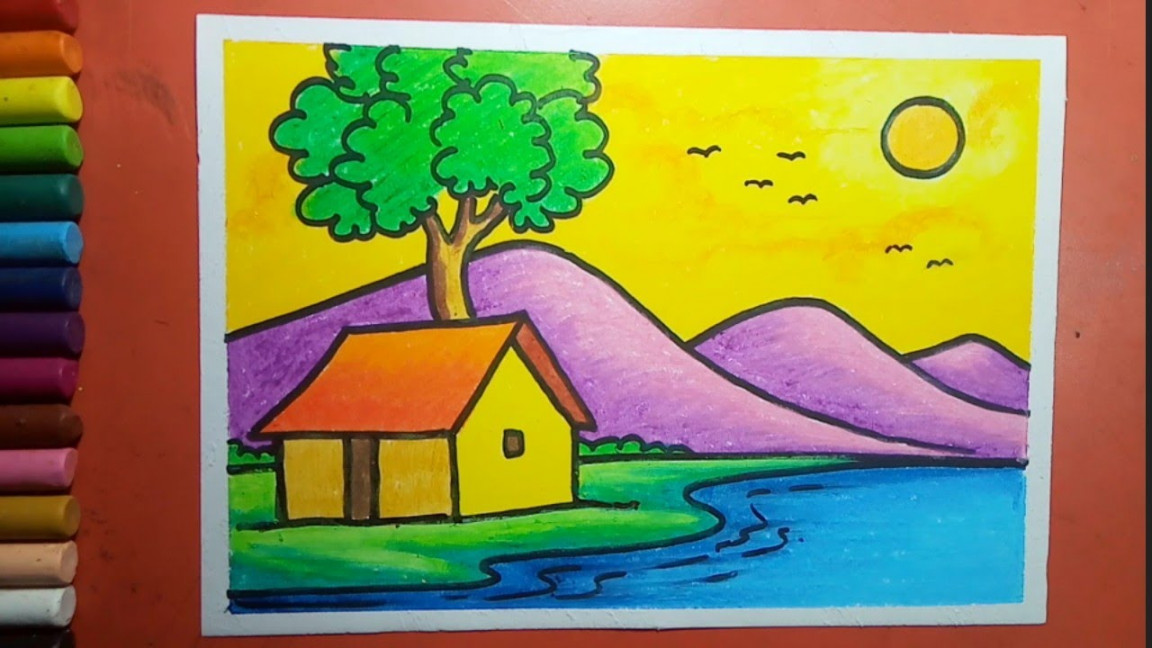 Easy and simple Landscape drawing