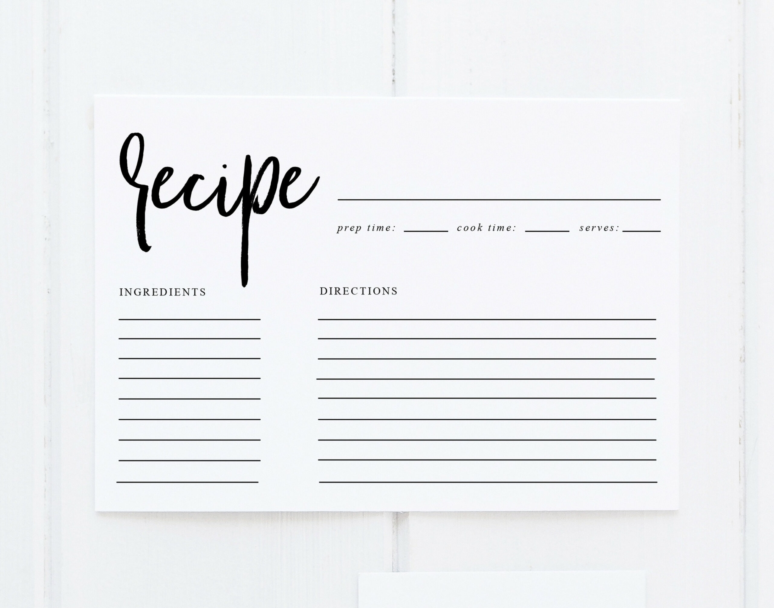 Editable Recipe Card Template Printable Recipe Cards - Etsy Israel