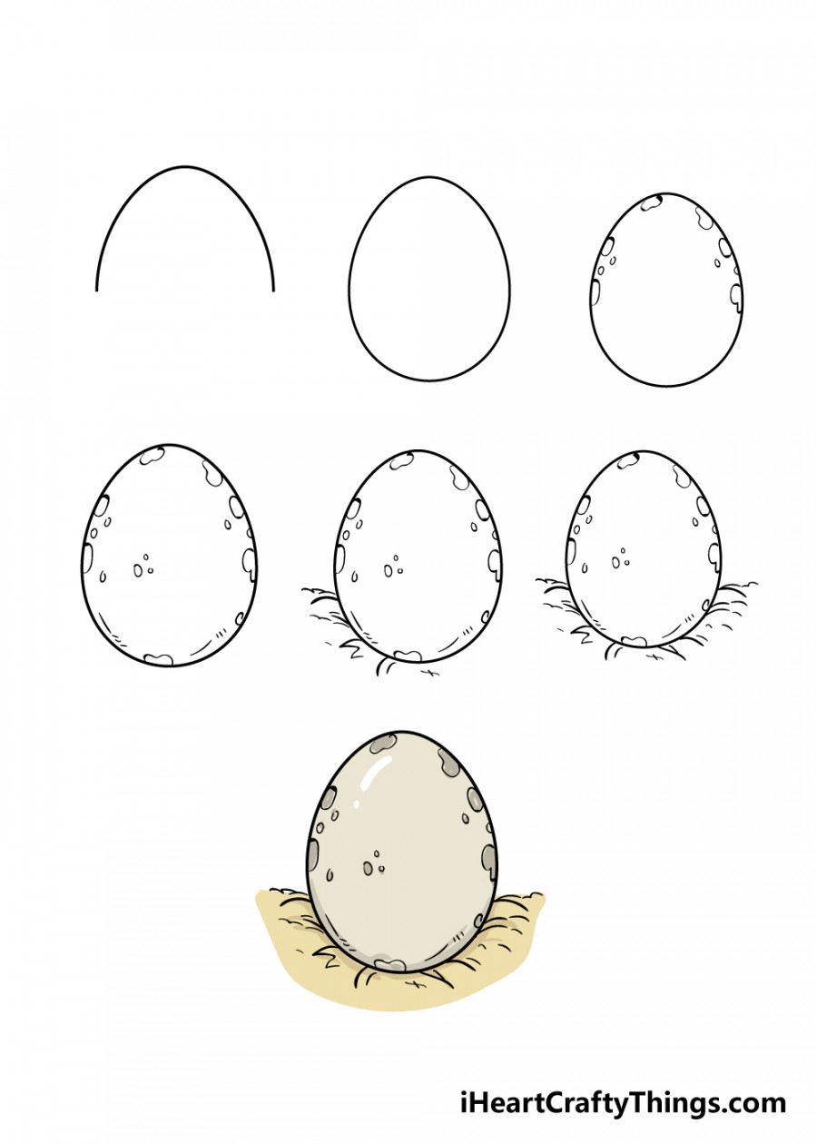 Egg Drawing - How To Draw An Egg Step By Step