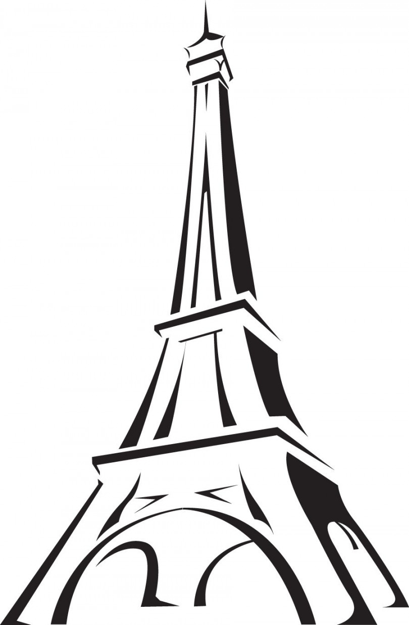 Eiffel Tower Cartoon  Paris Attractions  Torre eiffel vector