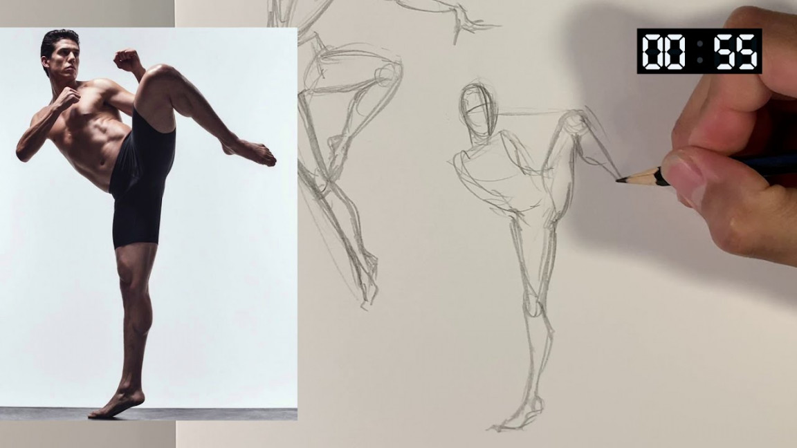 Figure Drawing Gesture Practice