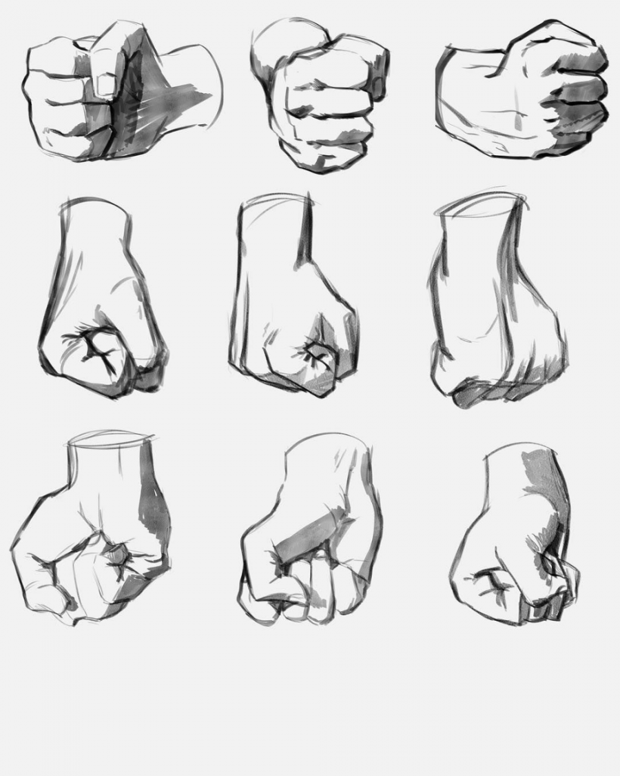 fist drawing down back - Google Search  Drawing fist, How to draw