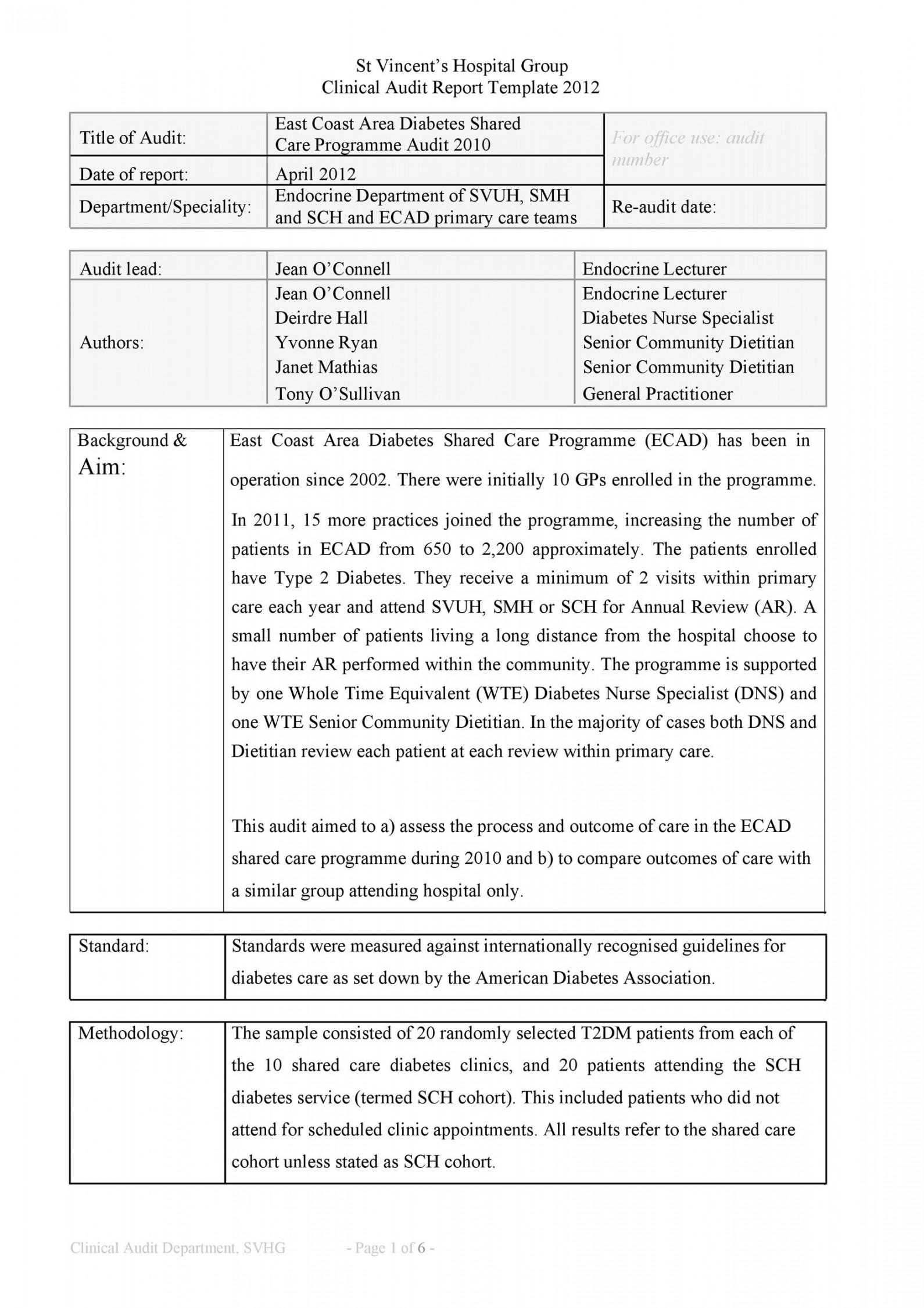 Free Audit Report Templates (Internal Audit Reports) ᐅ TemplateLab