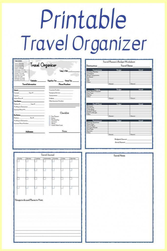 Free Printable Travel Planner  Vacation planner template